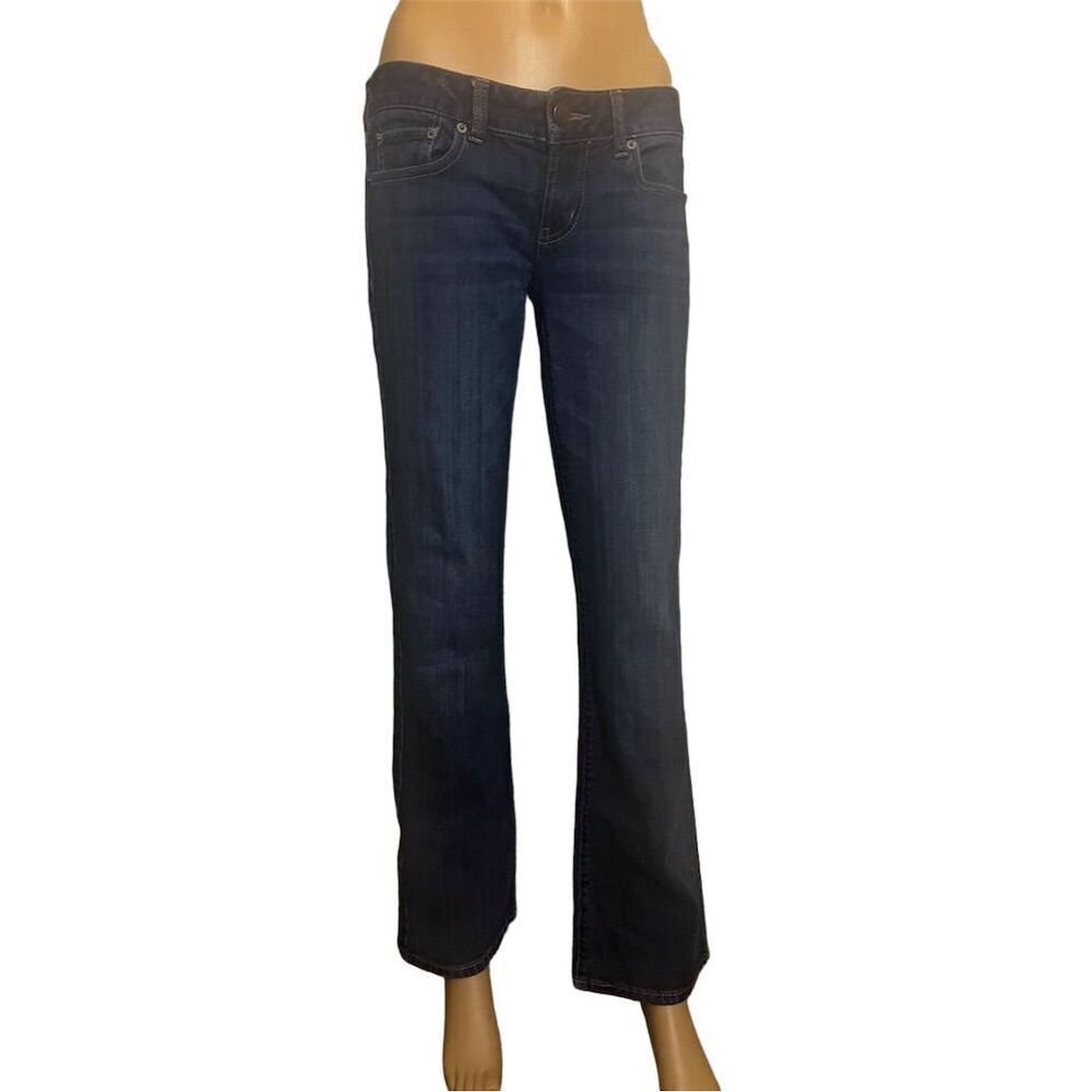 American Eagle 🌻 Women's Bootcut Jeans Size 4 Blue Dark Wash Stretch Mid Rise
